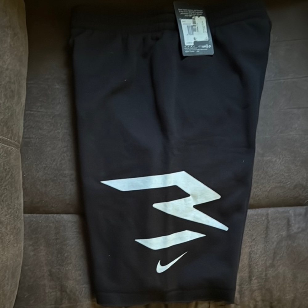 Nike Black Shorts with White Graphic